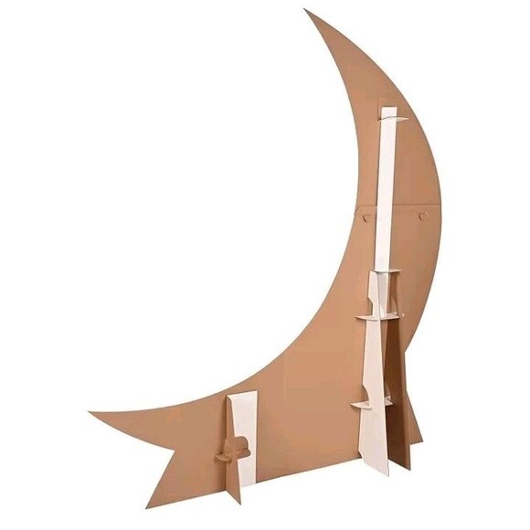 7 1/2FT Starry Night Crescent Moon Stand-Up #56149 The Beistle Company USA - Picture 4 of 11